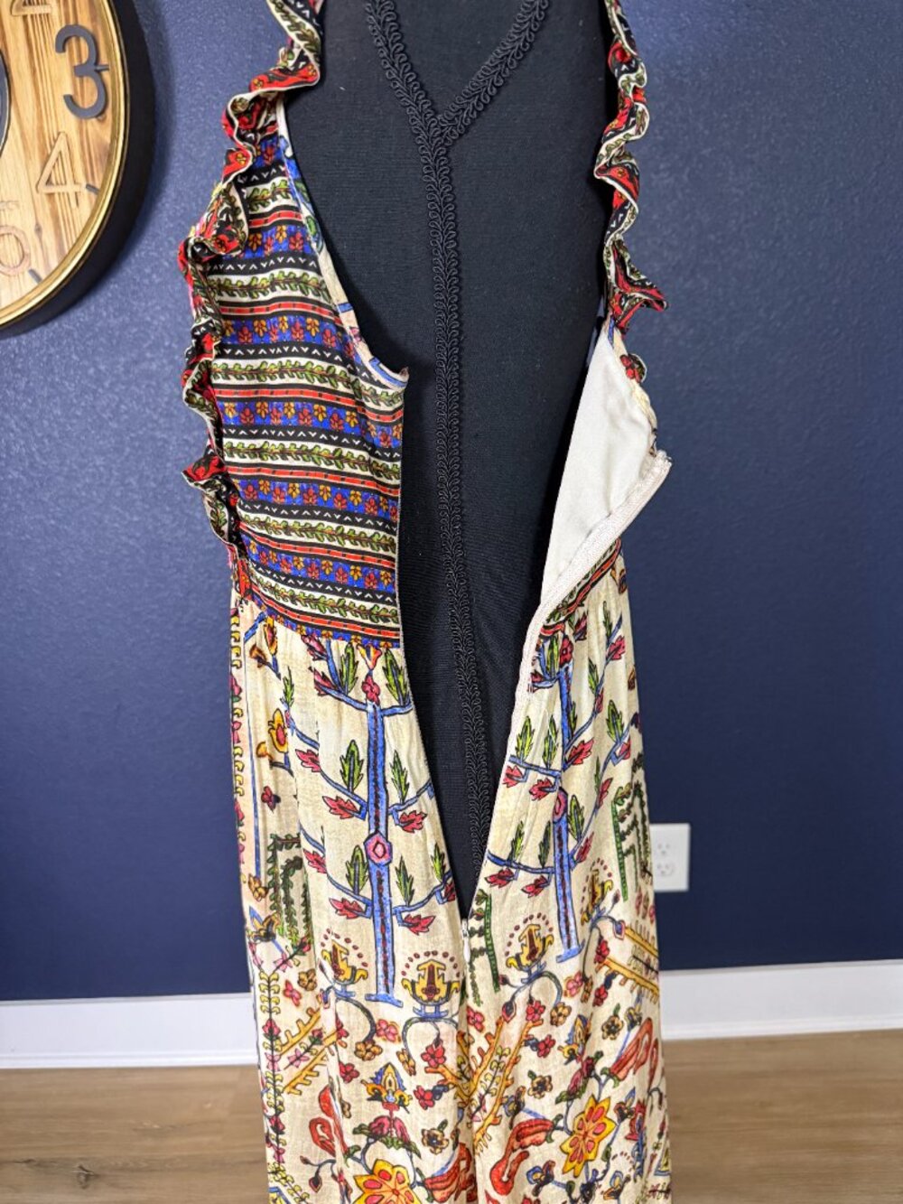 Anthropologie Vineet Bahl Valerie Embroidered Smocked Maxi Dress | 6 - Picture 3 of 10